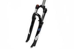 Вилка GRINZ ES 451 MLO 26"*1.1\8"ход 100мм, локаут механический, предварительное сжатие, алюминиевый, черная-белая Вилка GRINZ ES 451 MLO 26"*1.1\8"ход 100мм, локаут механический, предварительное сжатие, алюминиевый, черная-белая