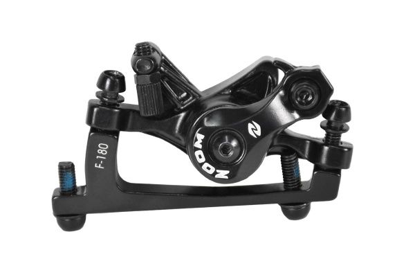 Тормоз дисковый механический передний ZOOM F-180 , без ротора,черный